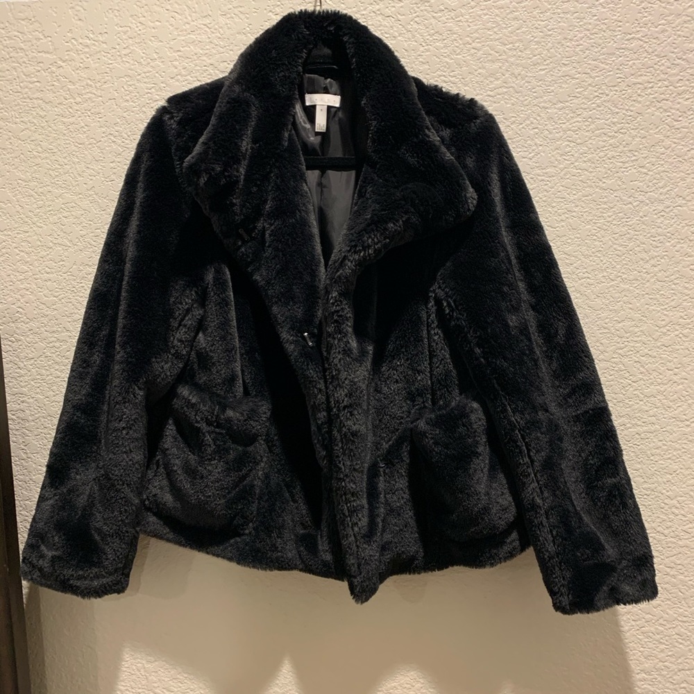 Leith Fur-Fect Faux Fur Jacket - M